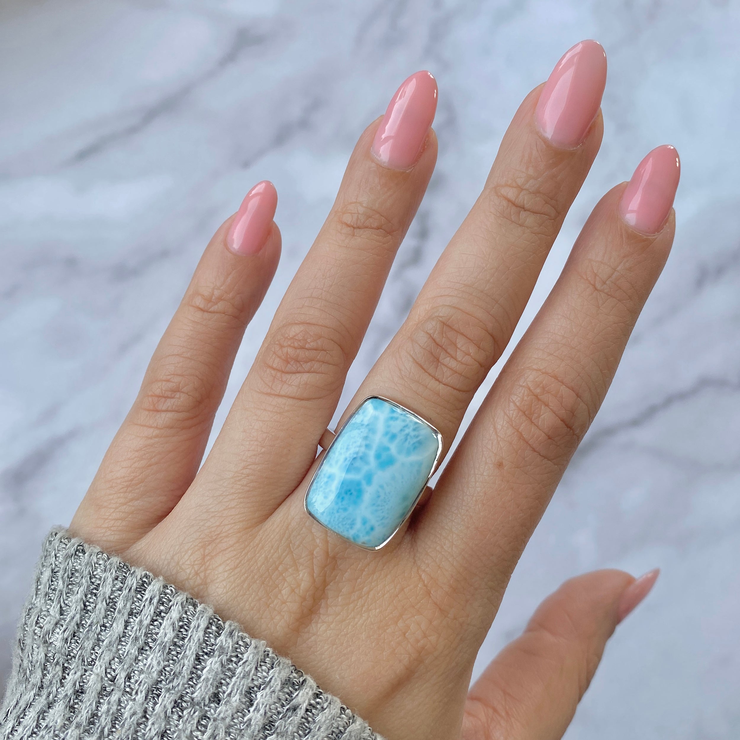 Larimar Adjustable Ring-(LAR-R-74.)