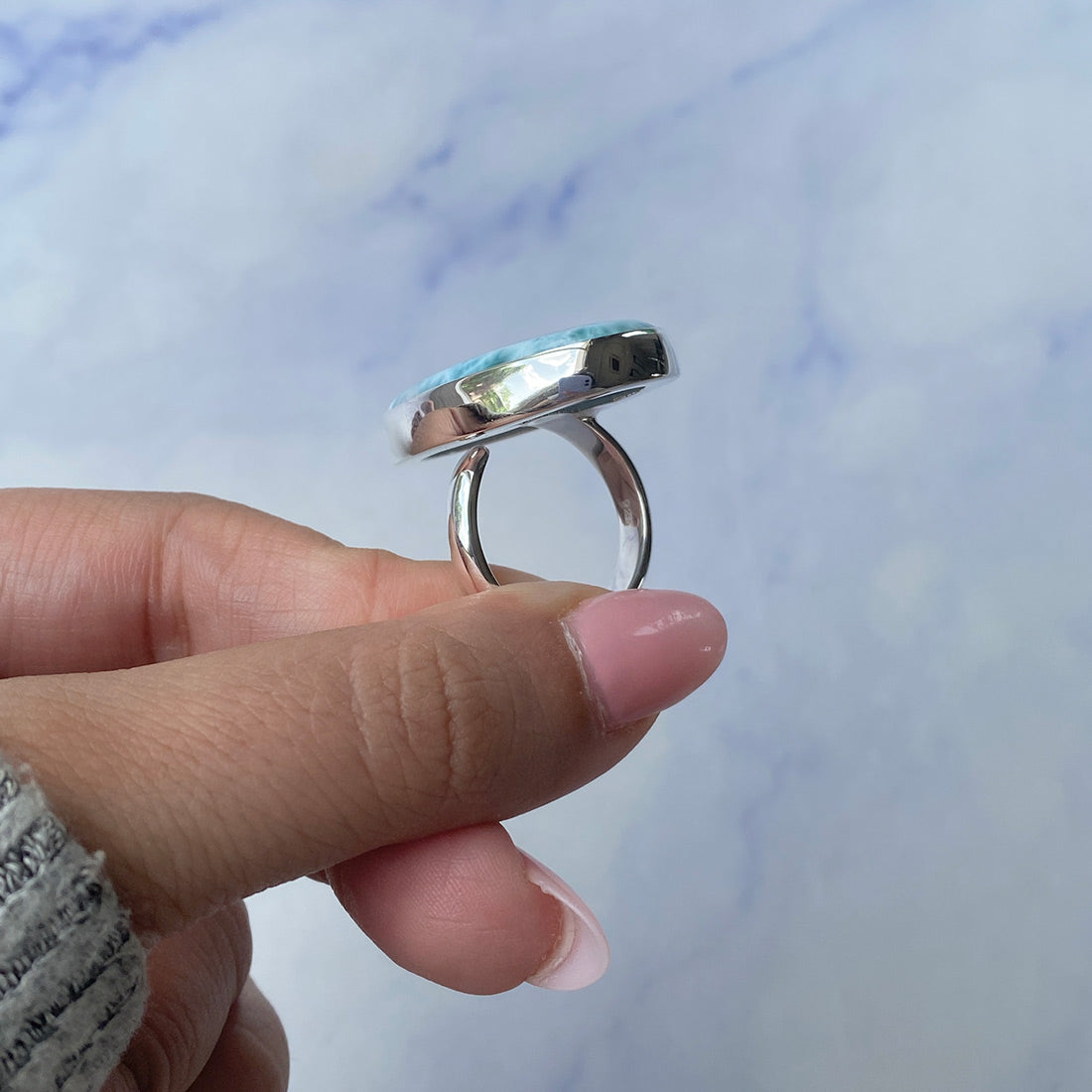 Larimar Adjustable Ring-(LAR-R-740.)