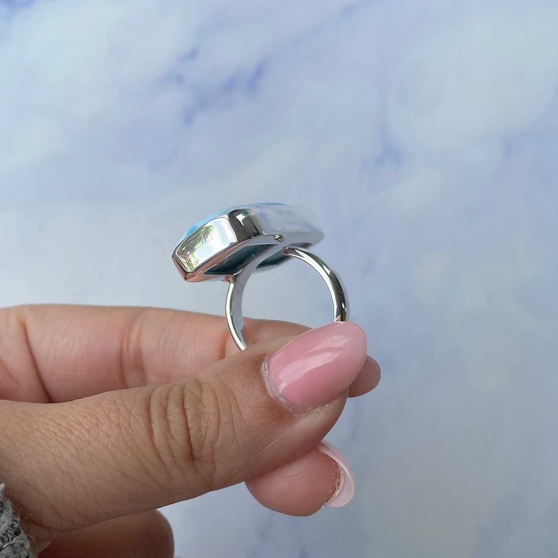 Larimar Adjustable Ring-(LAR-R-741.)