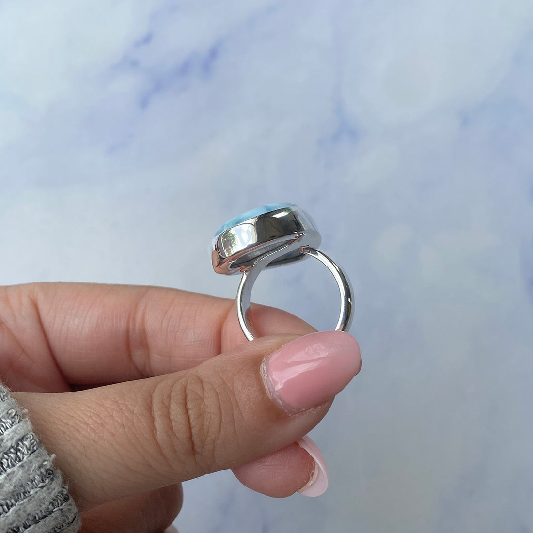 Larimar Adjustable Ring-(LAR-R-743.)