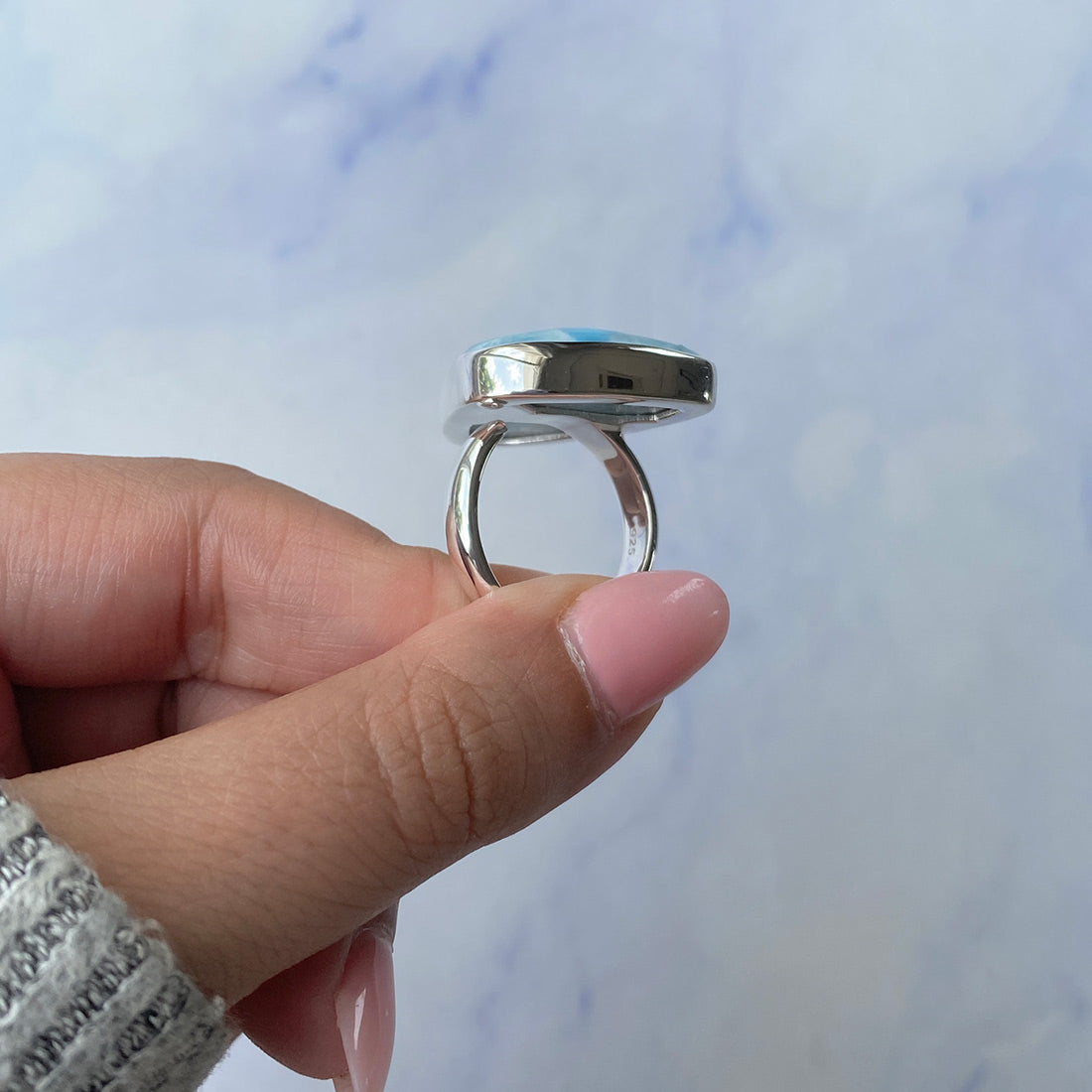 Larimar Adjustable Ring-(LAR-R-747.)