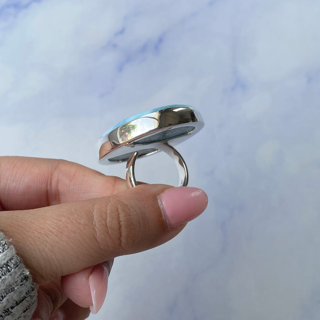 Larimar Adjustable Ring-(LAR-R-752.)