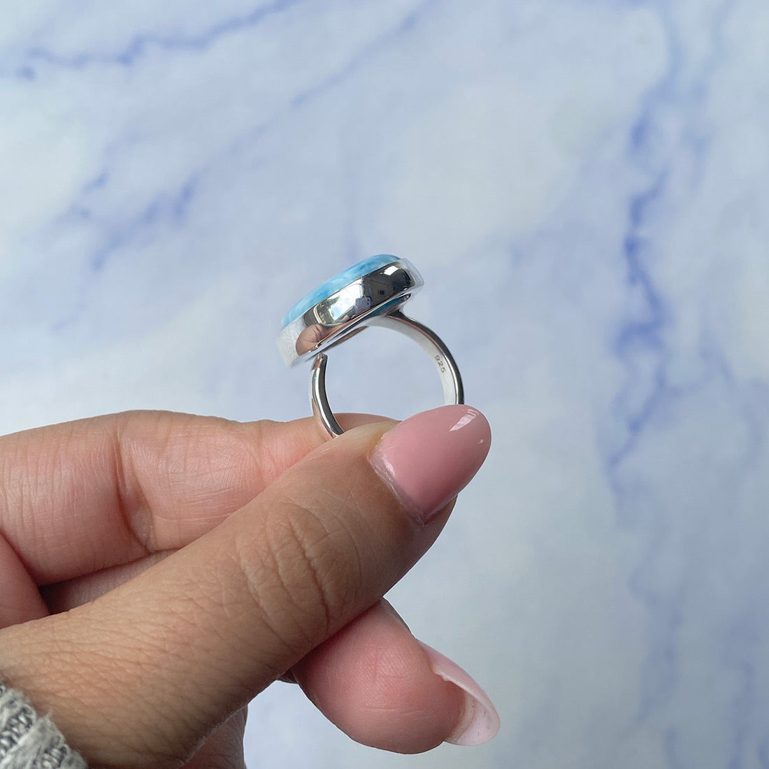 Larimar Adjustable Ring-(LAR-R-754.)