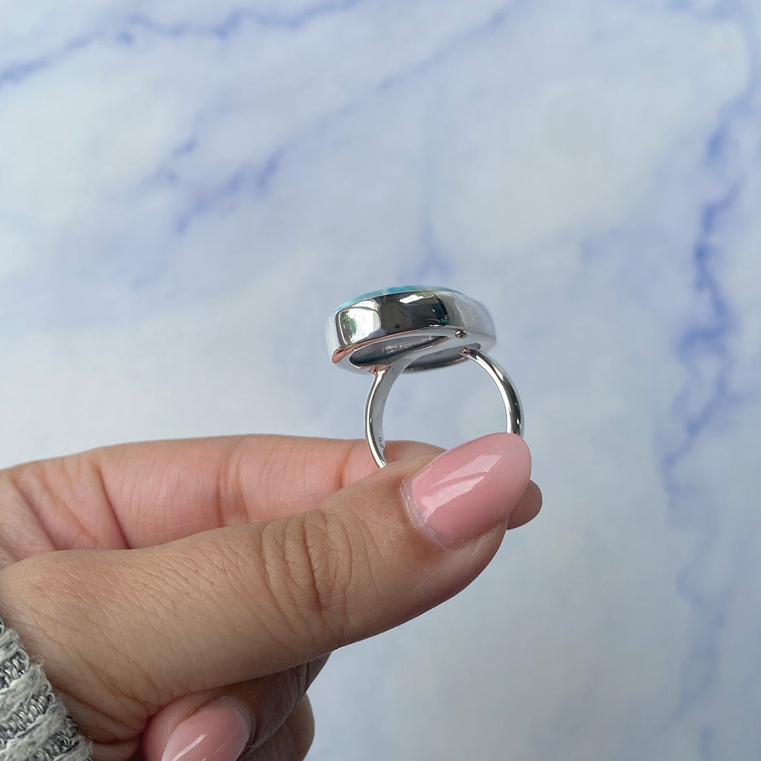 Larimar Adjustable Ring-(LAR-R-761.)