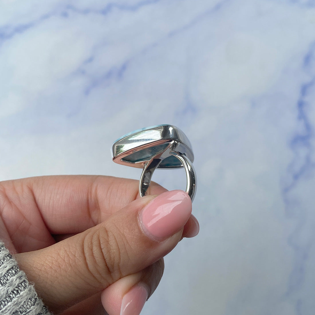 Larimar Adjustable Ring-(LAR-R-762.)