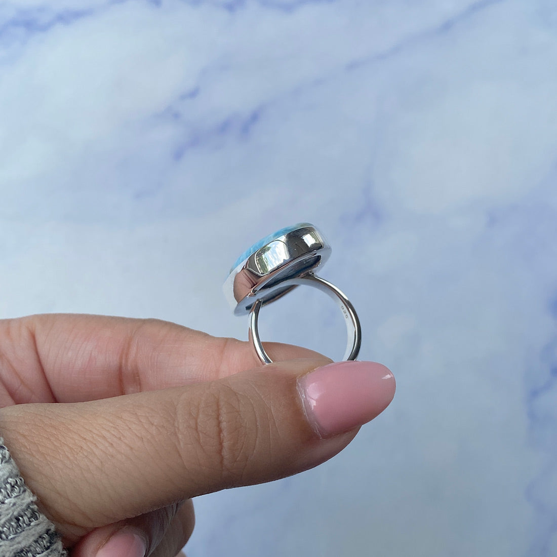 Larimar Adjustable Ring-(LAR-R-776.)