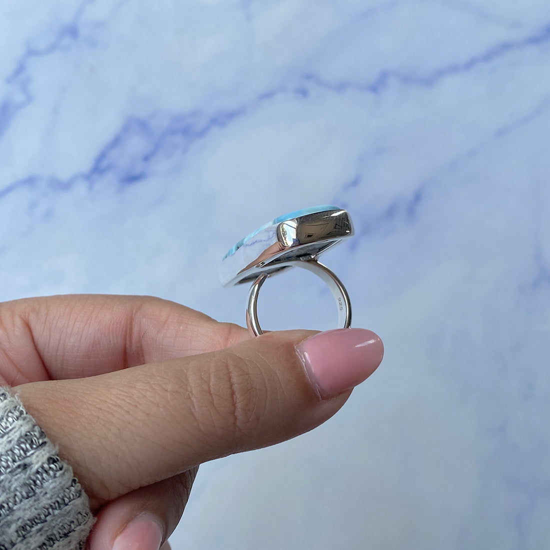 Larimar Adjustable Ring-(LAR-R-779.)