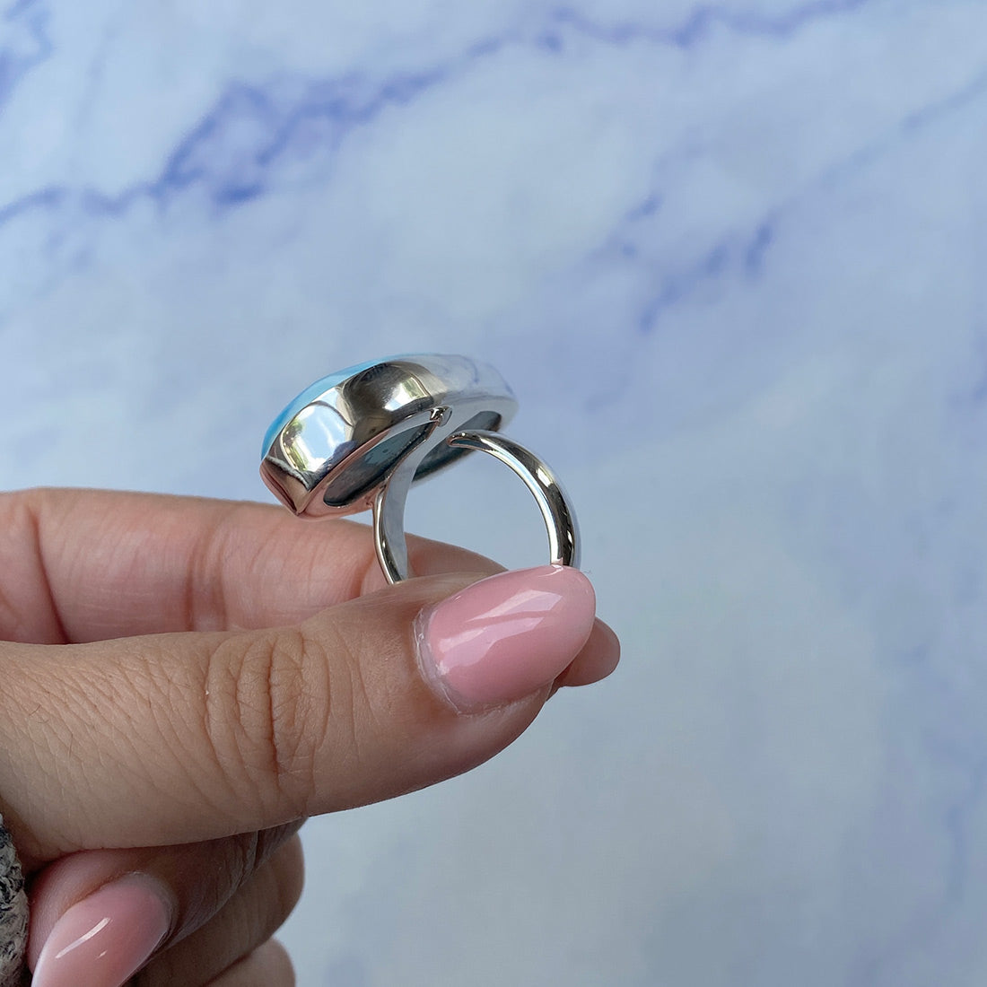 Larimar Adjustable Ring-(LAR-R-781.)