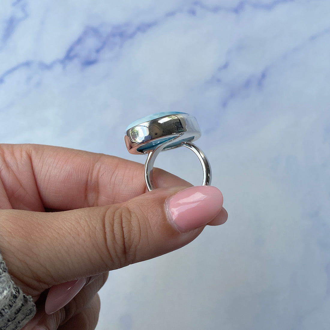 Larimar Adjustable Ring-(LAR-R-785.)