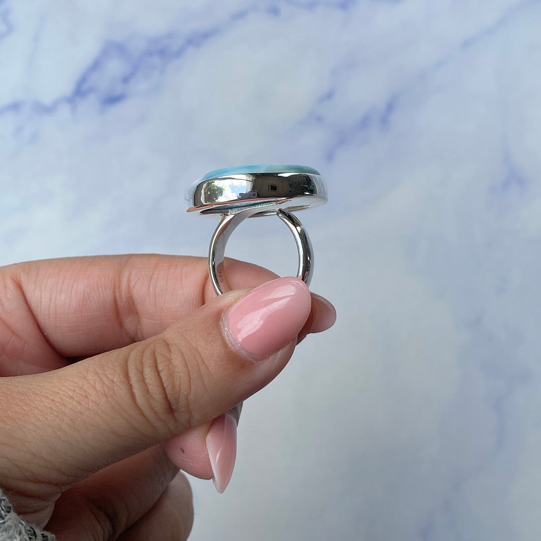Larimar Adjustable Ring-(LAR-R-789.)