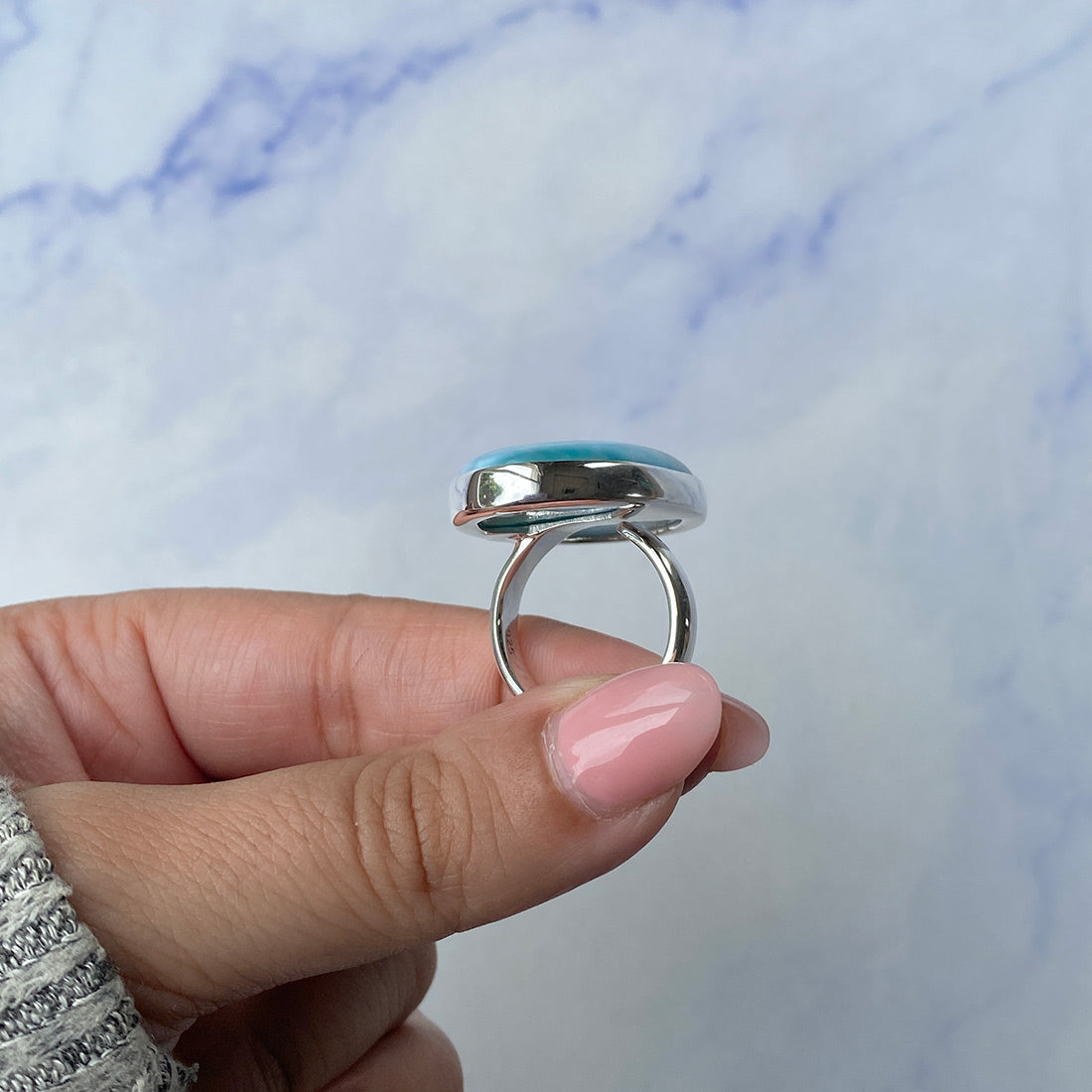 Larimar Adjustable Ring-(LAR-R-793.)