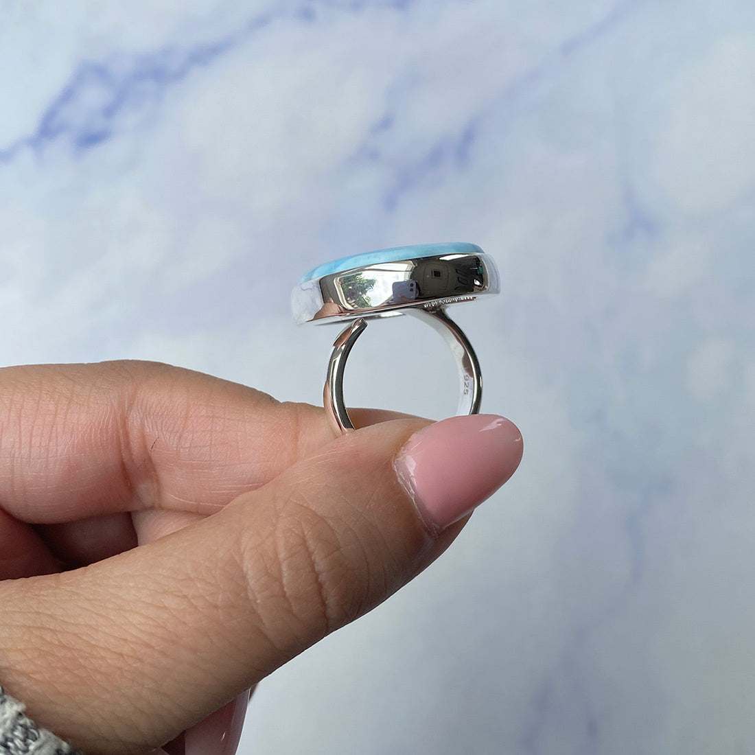 Larimar Adjustable Ring-(LAR-R-794.)