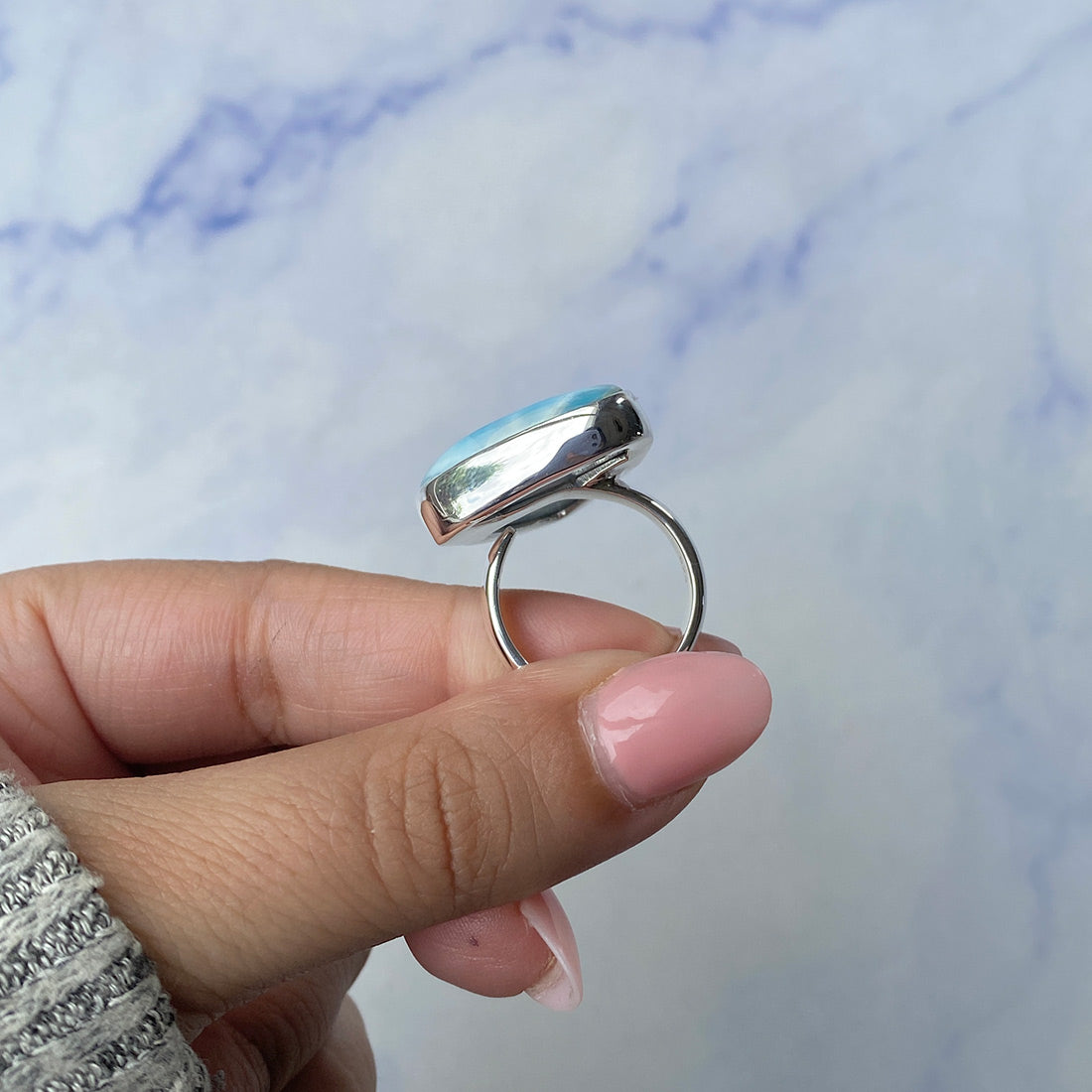 Larimar Adjustable Ring-(LAR-R-797.)