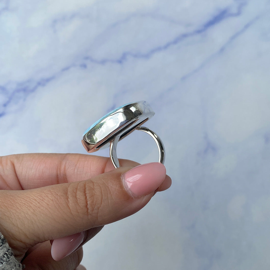 Larimar Adjustable Ring-(LAR-R-801.)