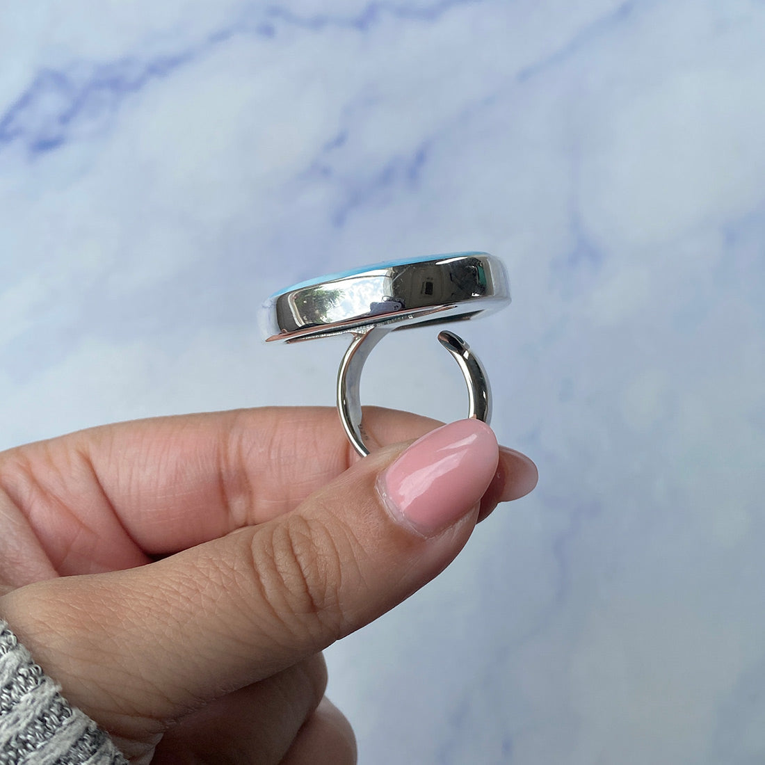 Larimar Adjustable Ring-(LAR-R-803.)