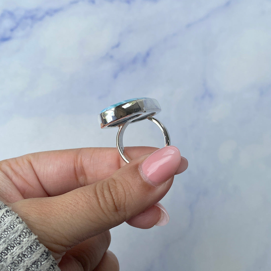 Larimar Adjustable Ring-(LAR-R-806.)