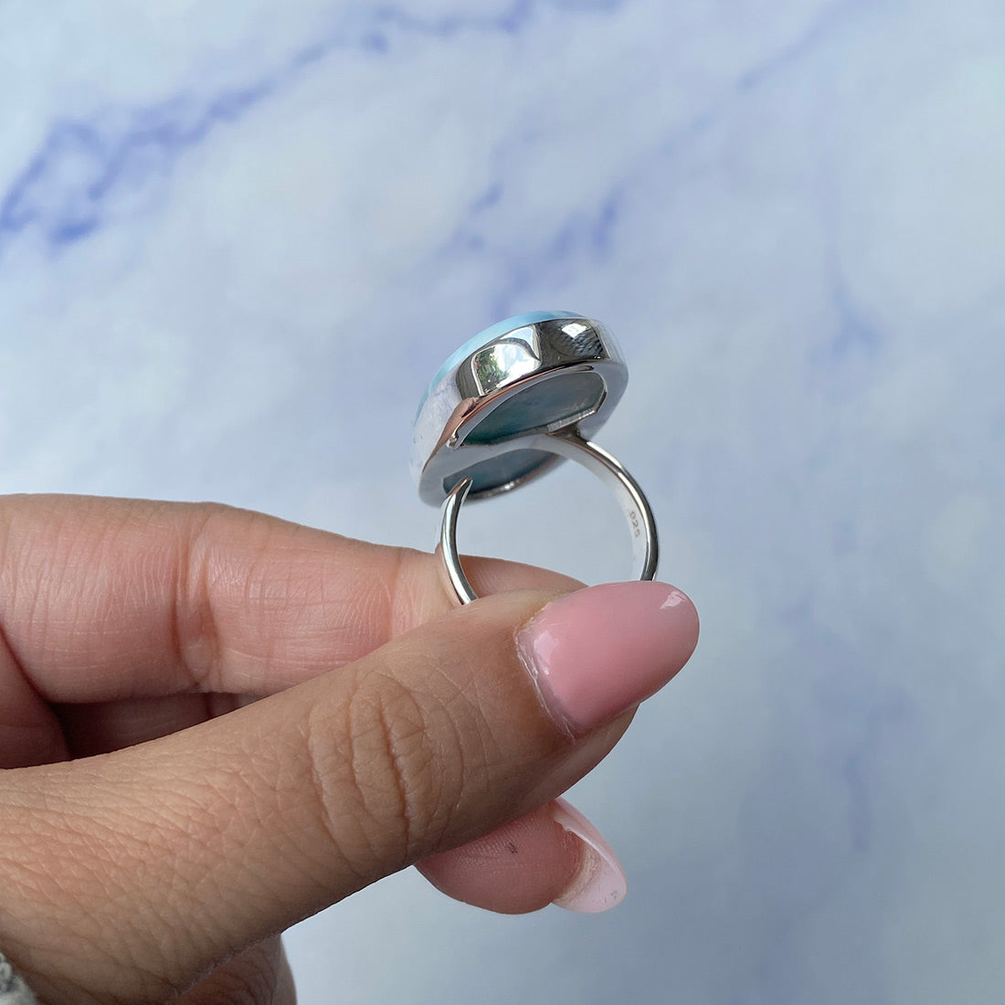 Larimar Adjustable Ring-(LAR-R-812.)