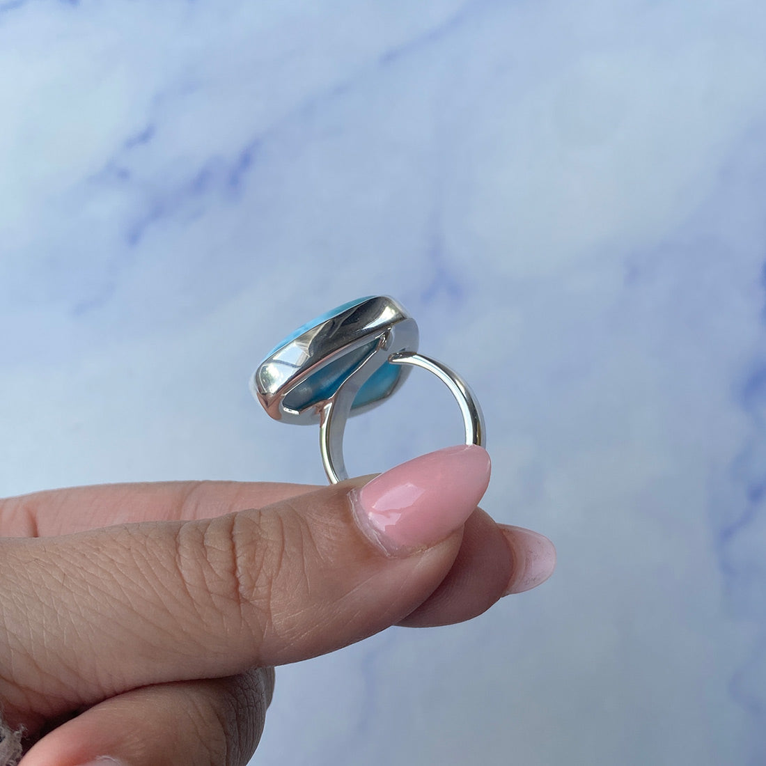 Larimar Adjustable Ring-(LAR-R-813.)