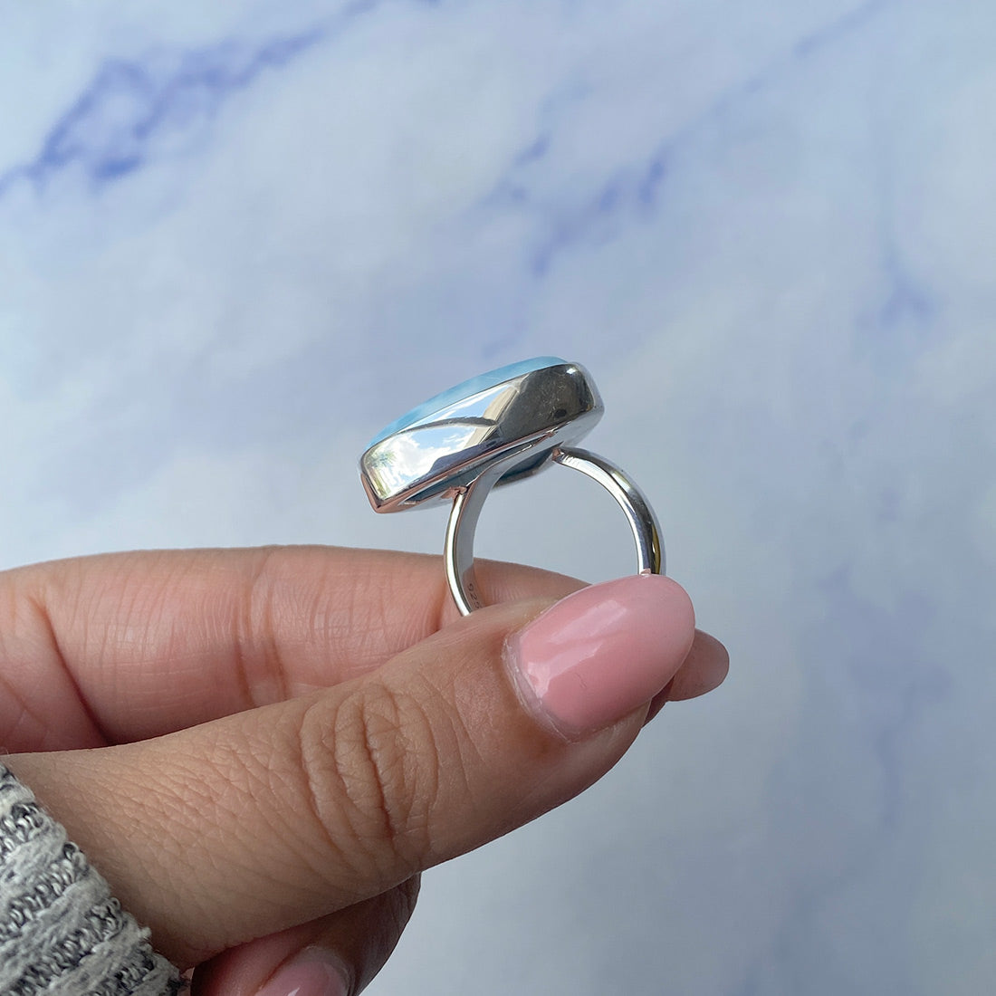 Larimar Adjustable Ring-(LAR-R-814.)