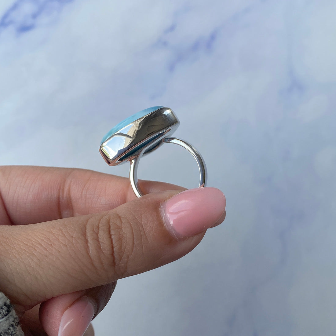 Larimar Adjustable Ring-(LAR-R-818.)