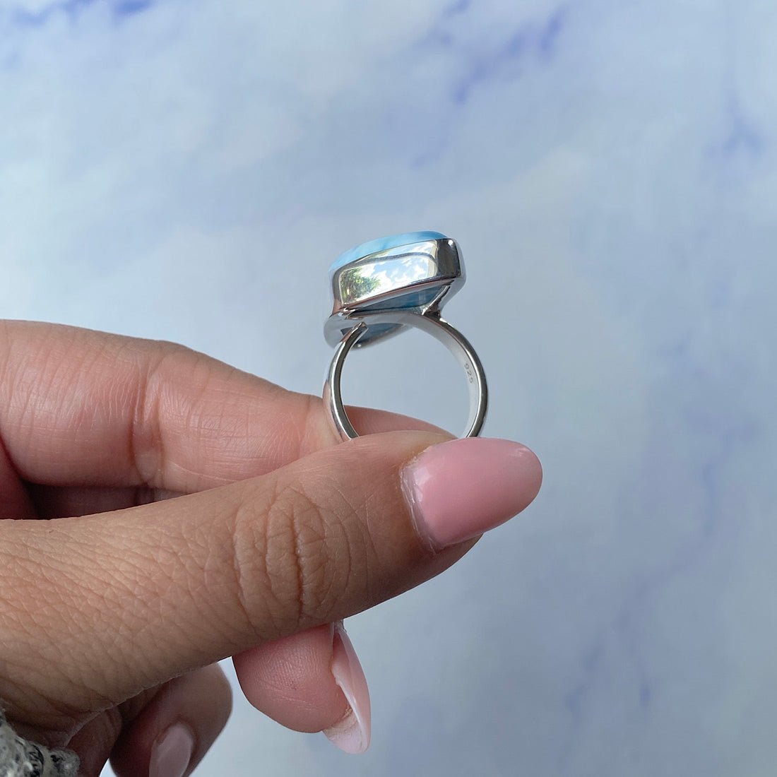 Larimar Adjustable Ring-(LAR-R-825.)