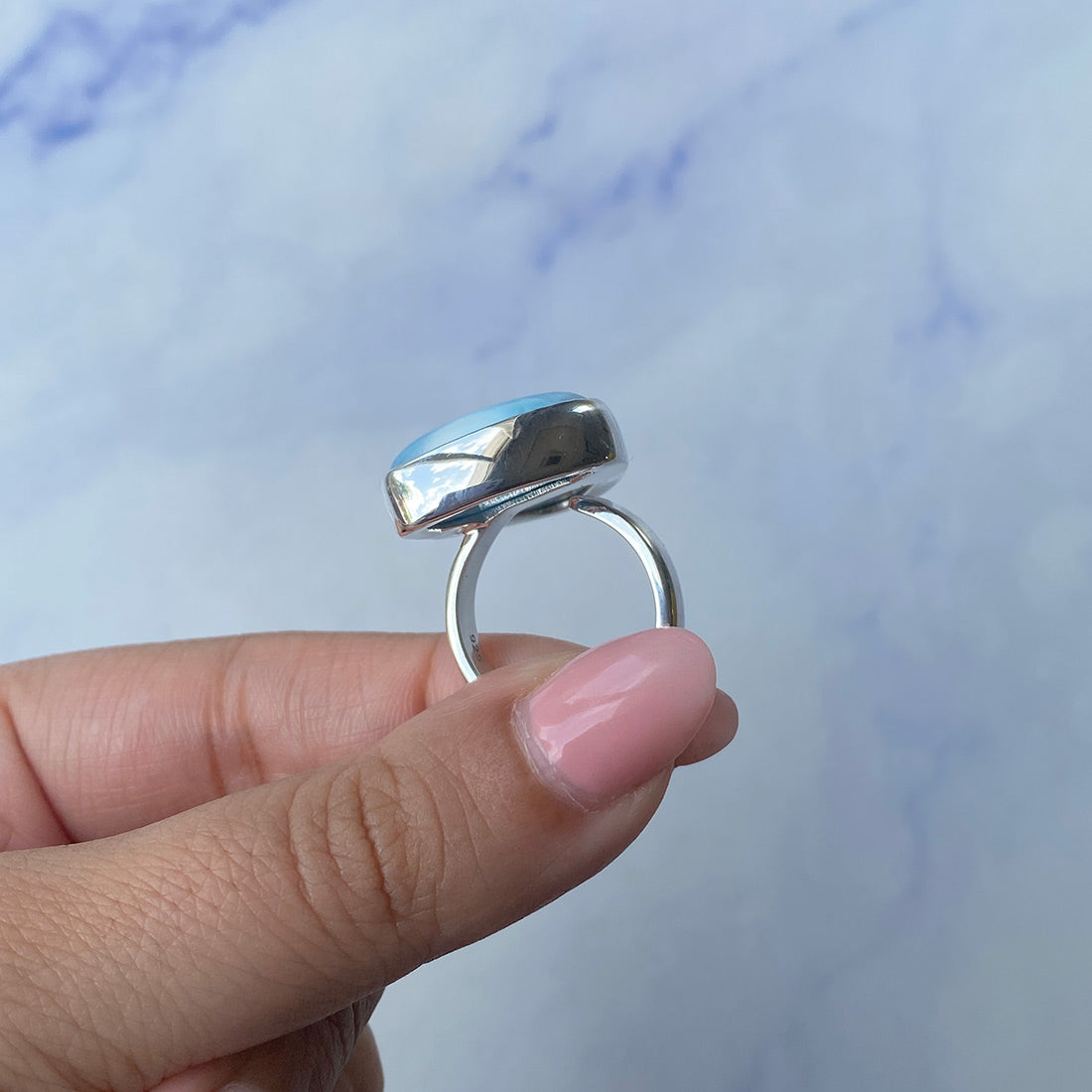 Larimar Adjustable Ring-(LAR-R-826.)