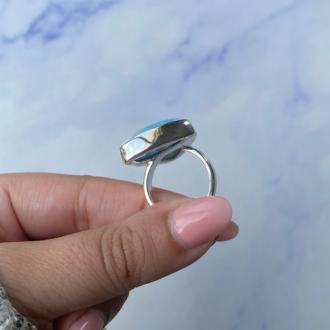 Larimar Adjustable Ring-(LAR-R-827.)