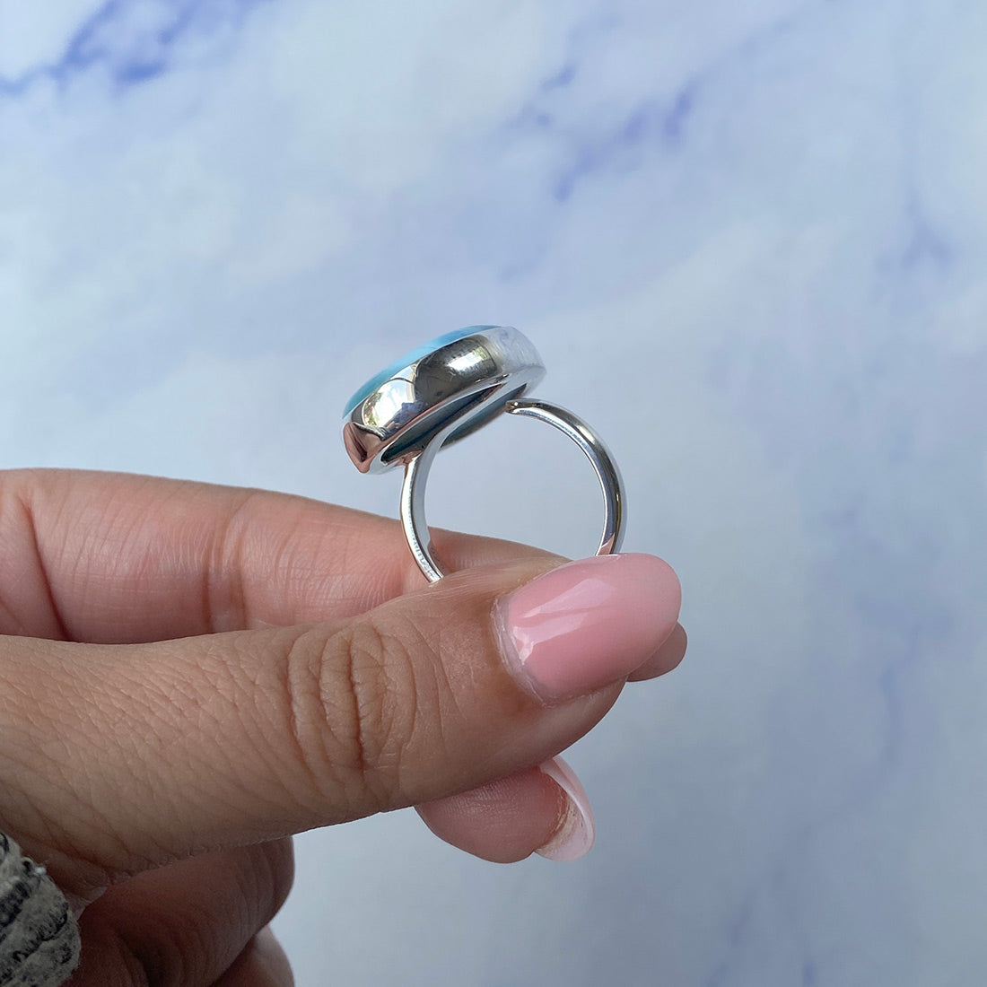 Larimar Adjustable Ring-(LAR-R-828.)