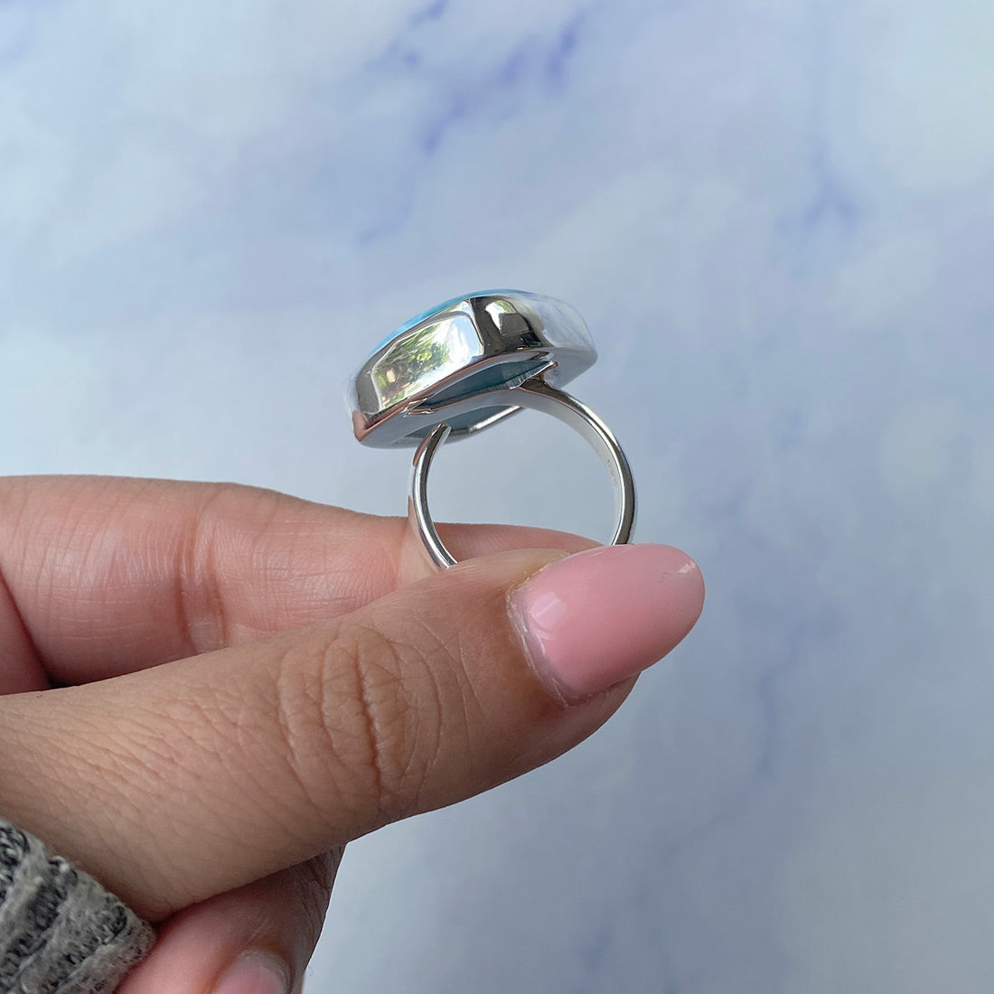 Larimar Adjustable Ring-(LAR-R-829.)