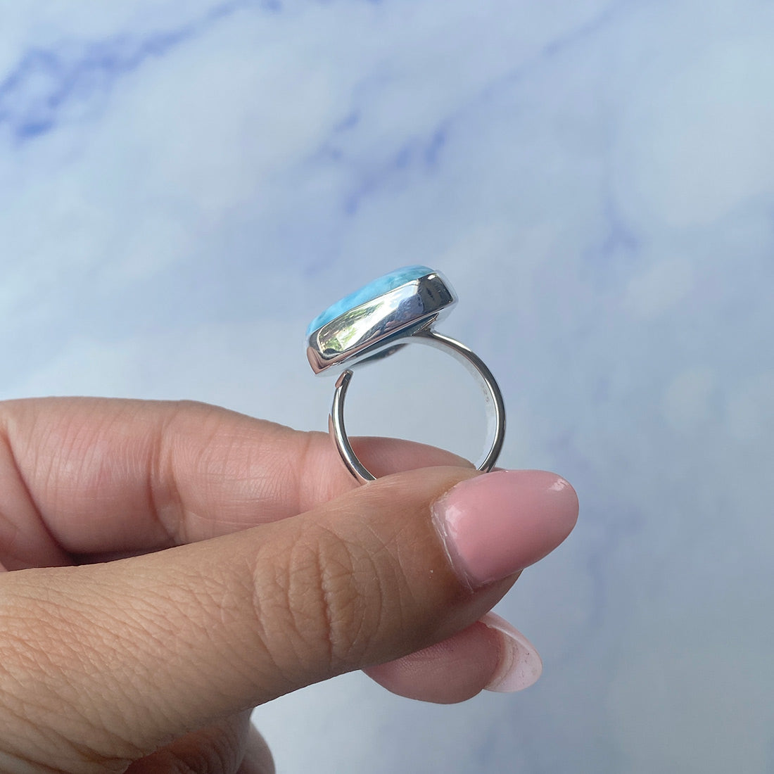 Larimar Adjustable Ring-(LAR-R-834.)