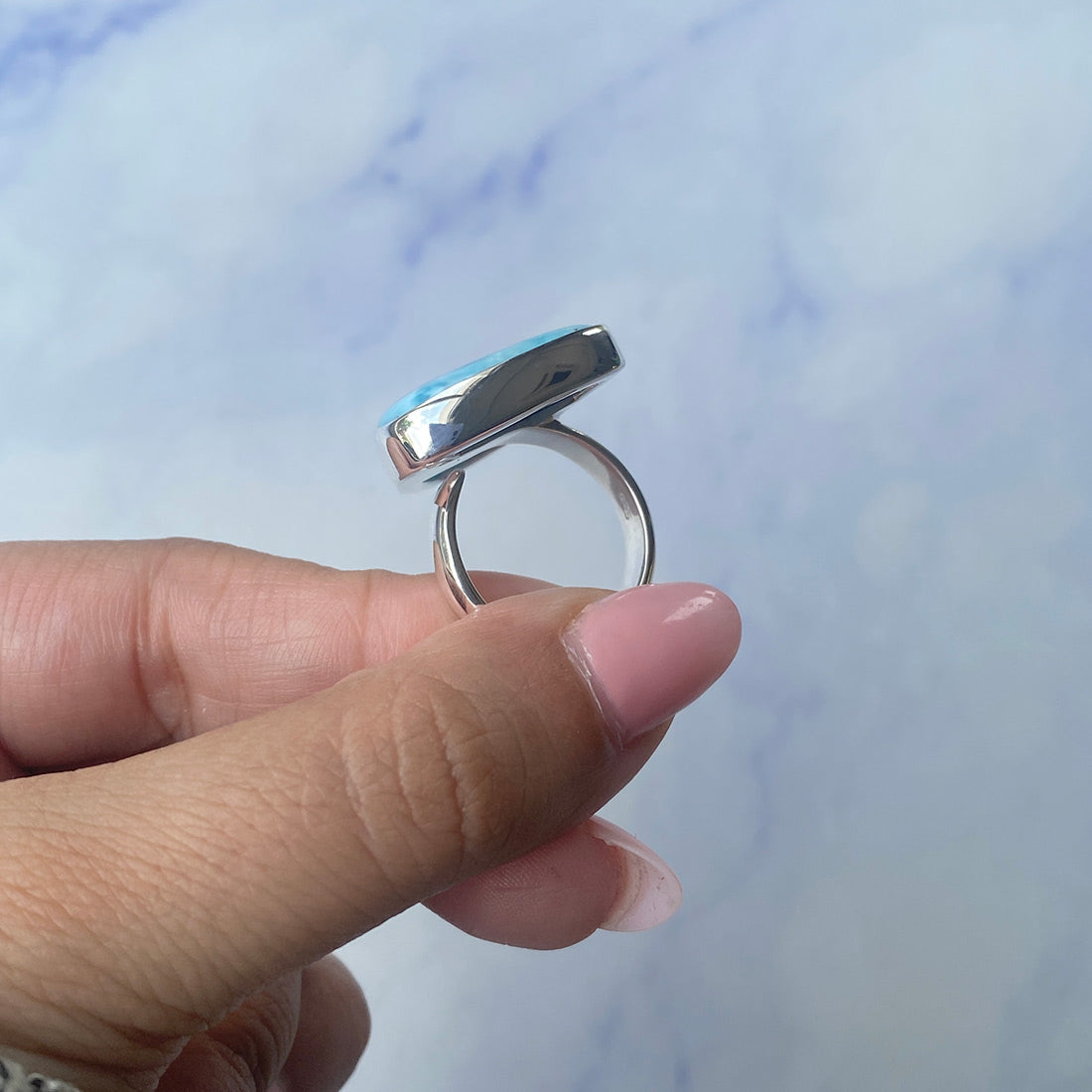 Larimar Adjustable Ring-(LAR-R-836.)