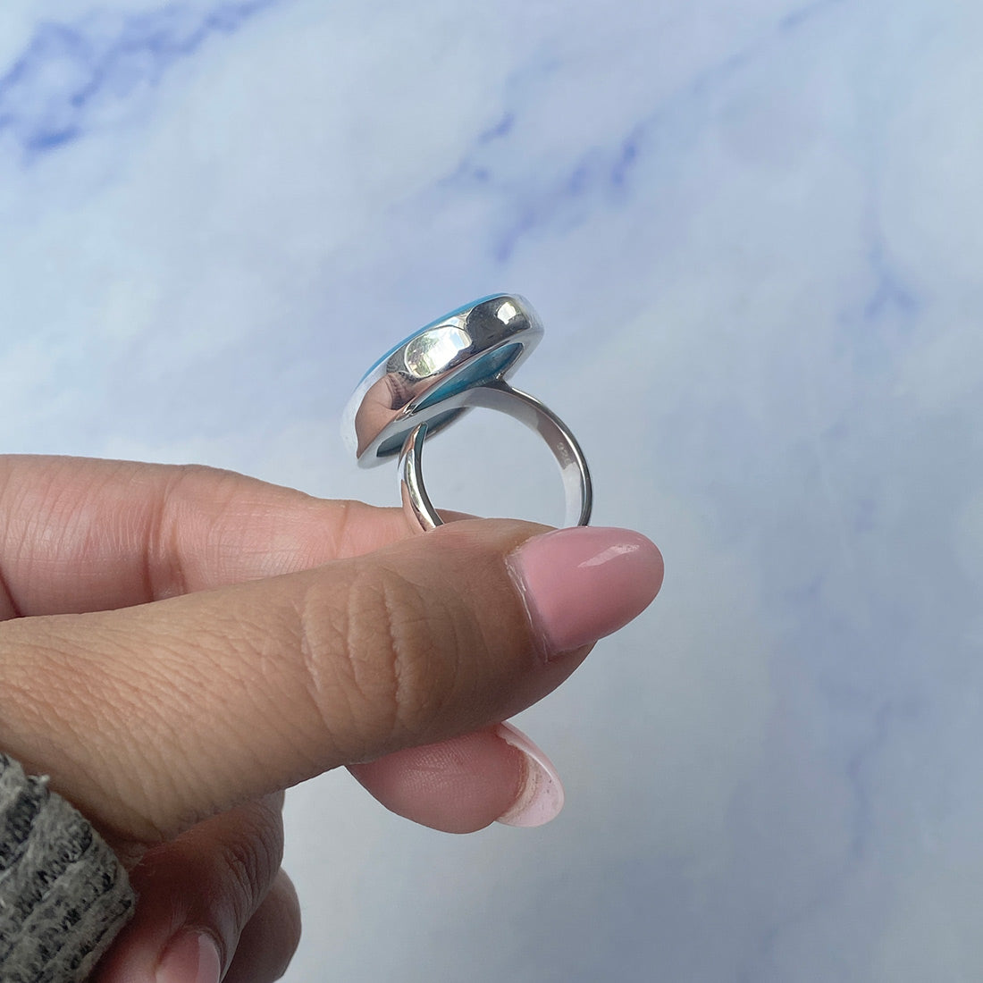 Larimar Adjustable Ring-(LAR-R-841.)