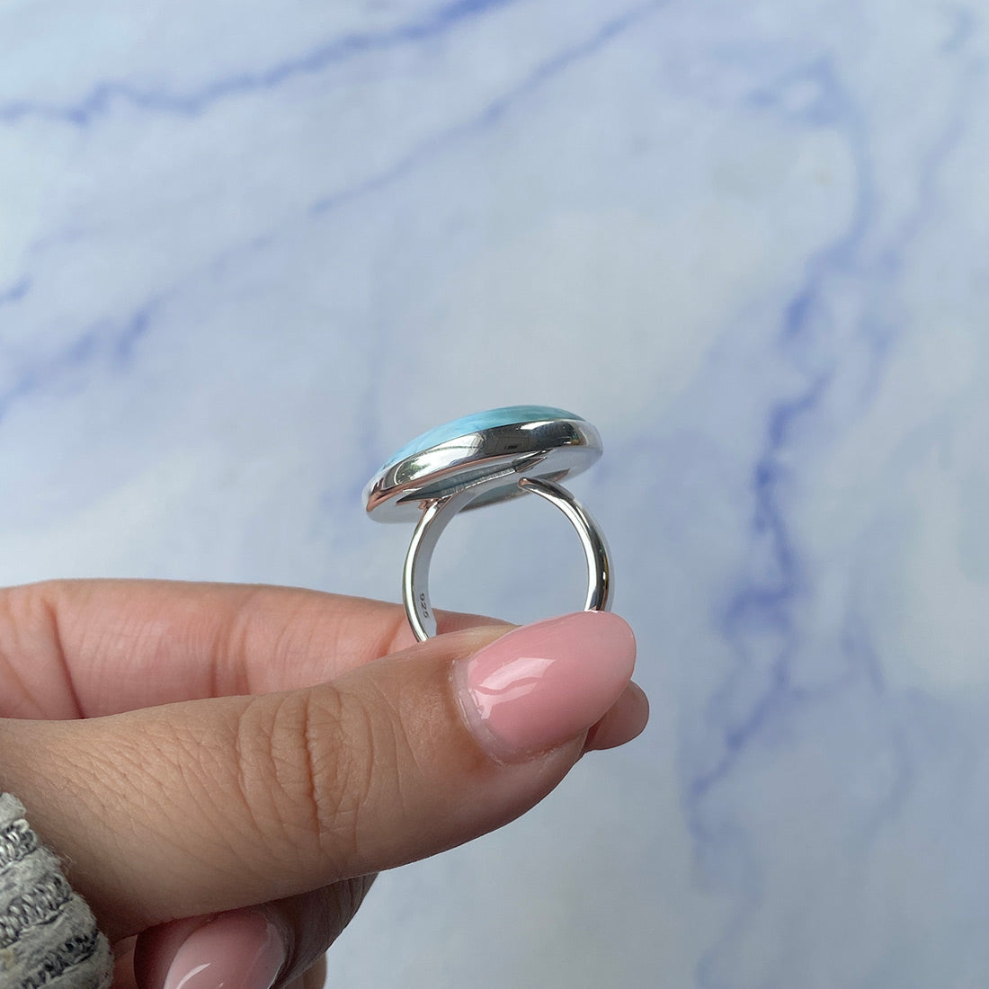 Larimar Adjustable Ring-(LAR-R-845.)