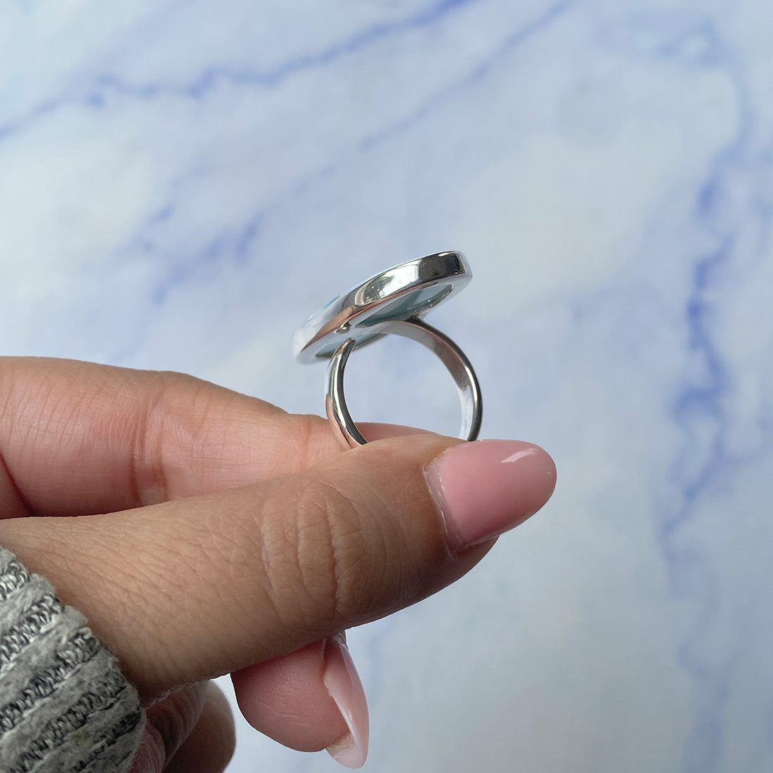 Larimar Adjustable Ring-(LAR-R-850.)