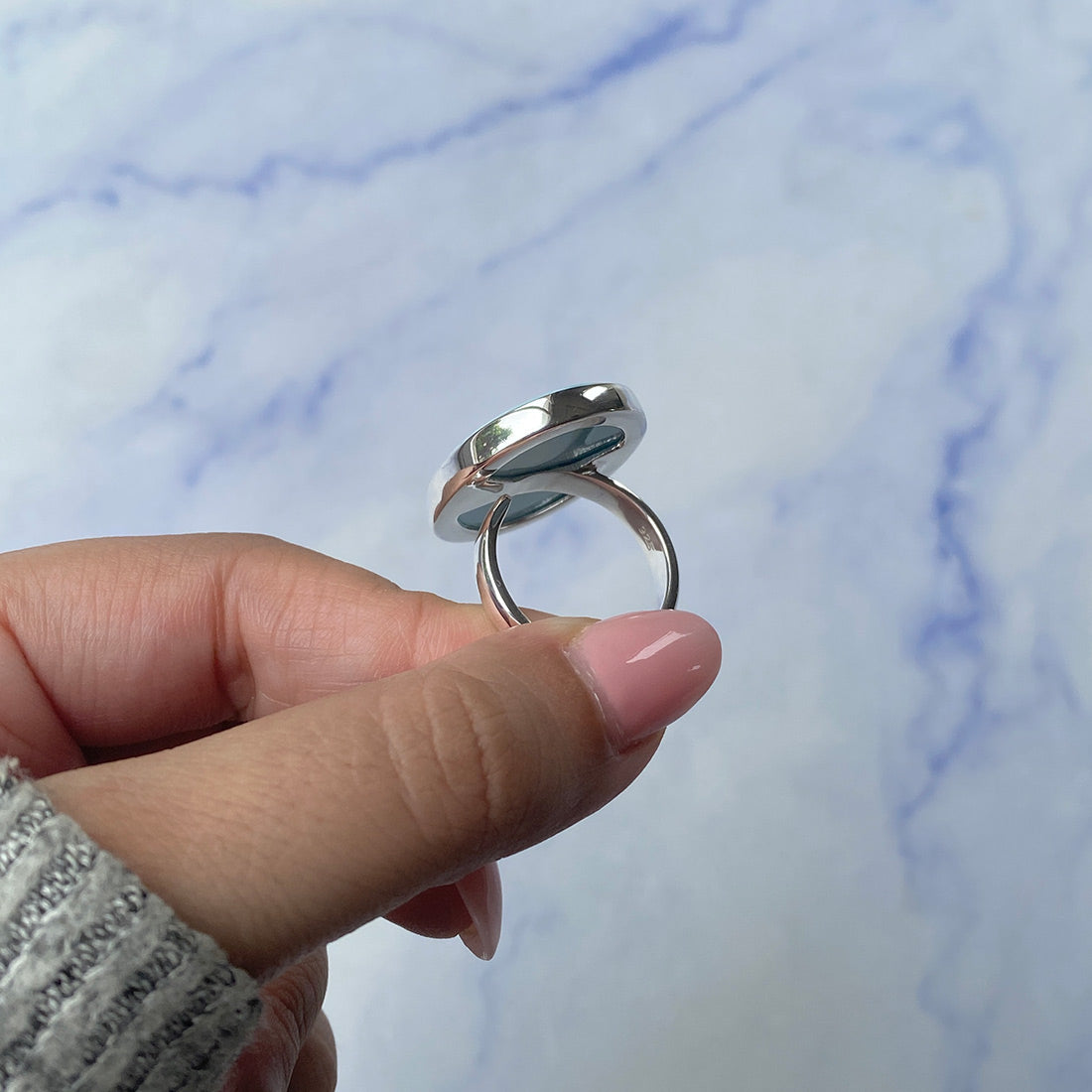 Larimar Adjustable Ring-(LAR-R-852.)