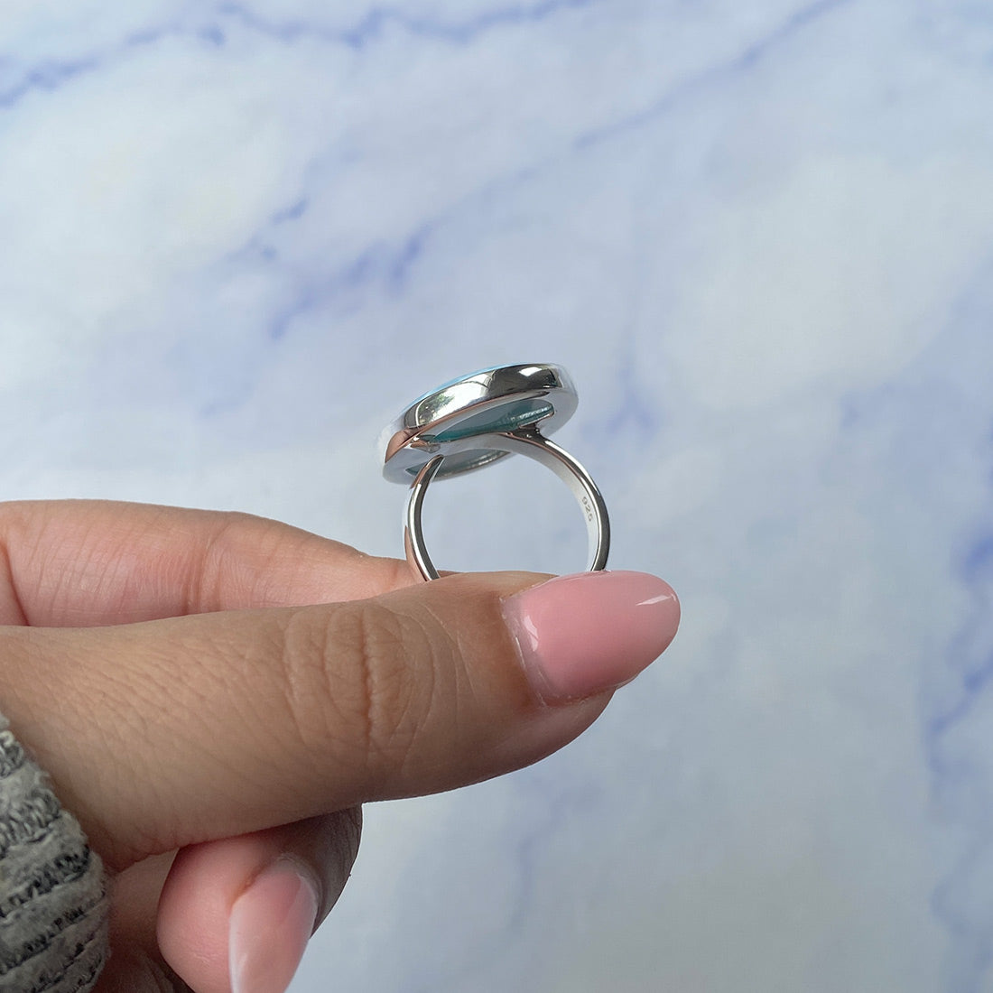 Larimar Adjustable Ring-(LAR-R-855.)