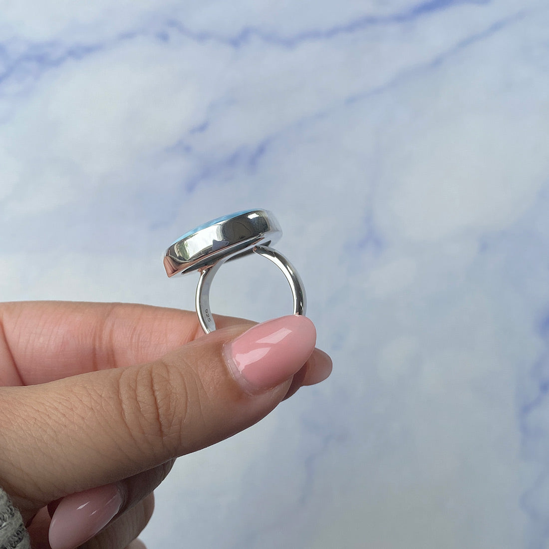 Larimar Adjustable Ring-(LAR-R-858.)