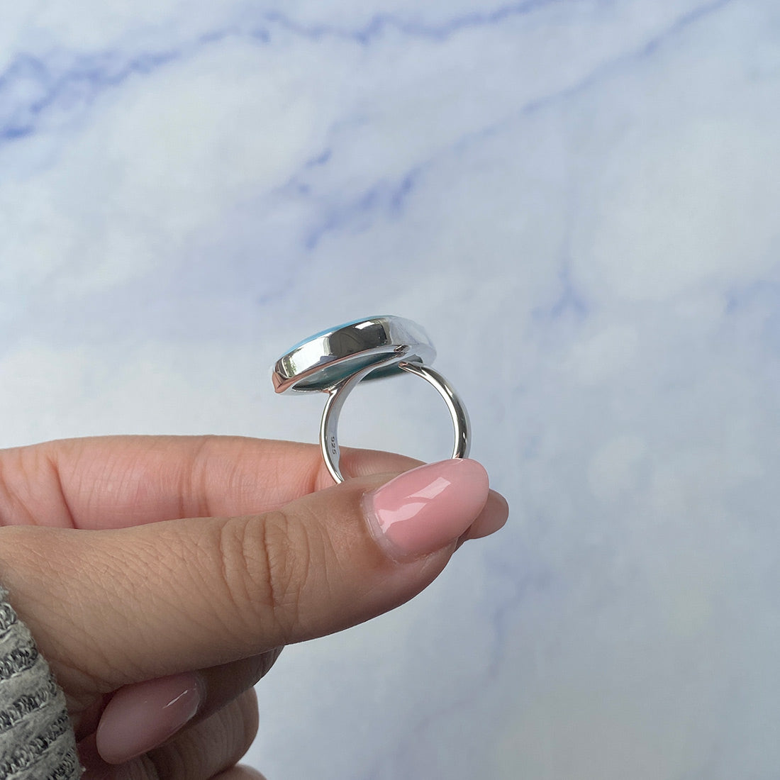 Larimar Adjustable Ring-(LAR-R-859.)