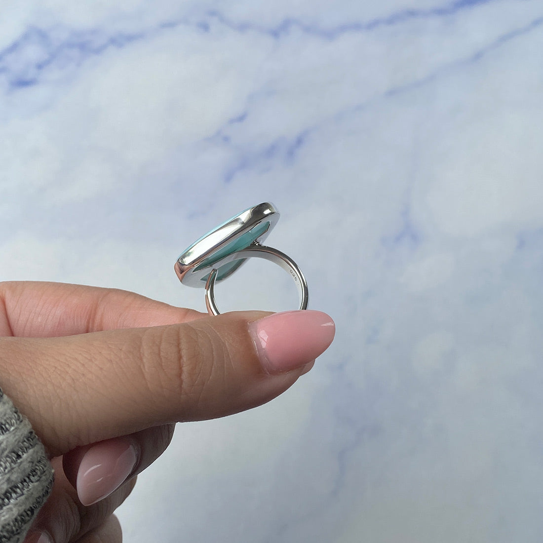 Larimar Adjustable Ring-(LAR-R-860.)