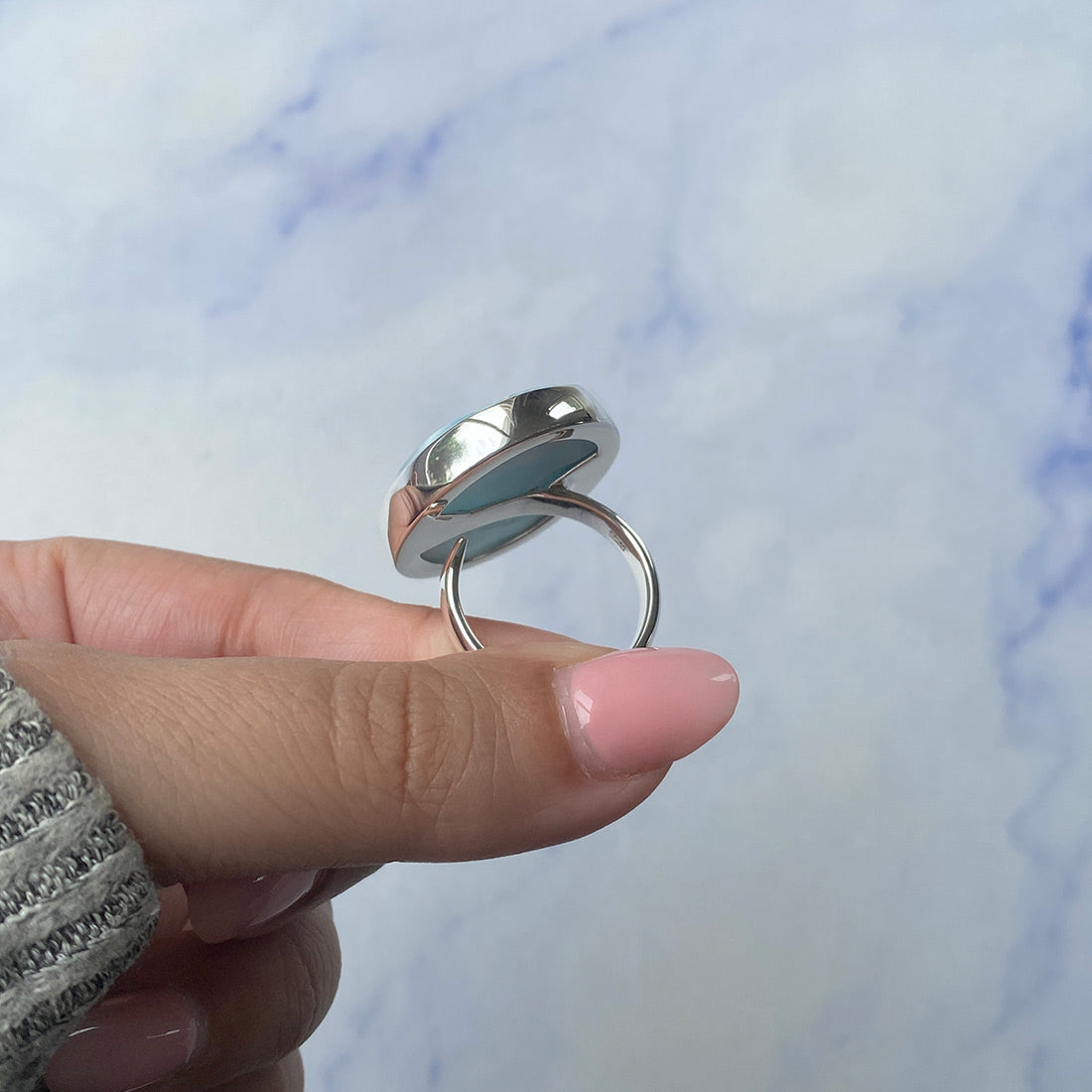 Larimar Adjustable Ring-(LAR-R-865.)