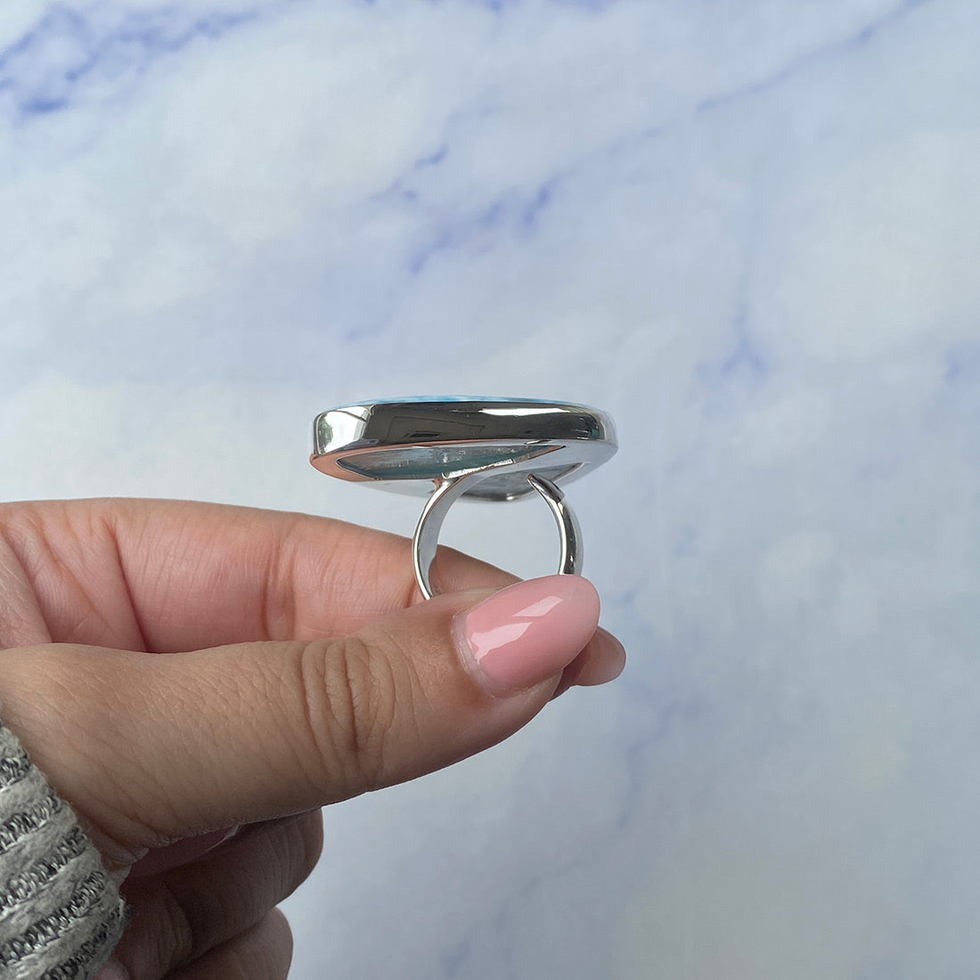 Larimar Adjustable Ring-(LAR-R-870.)