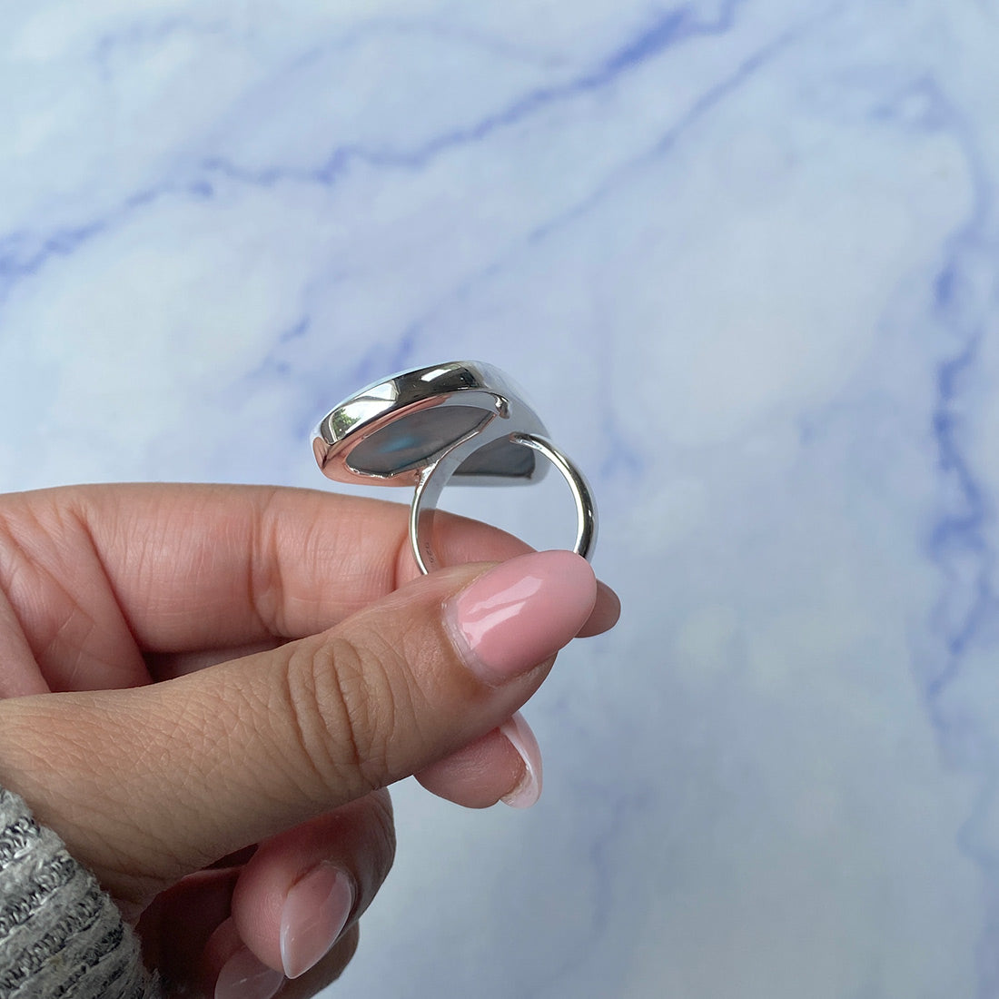 Larimar Adjustable Ring-(LAR-R-872.)