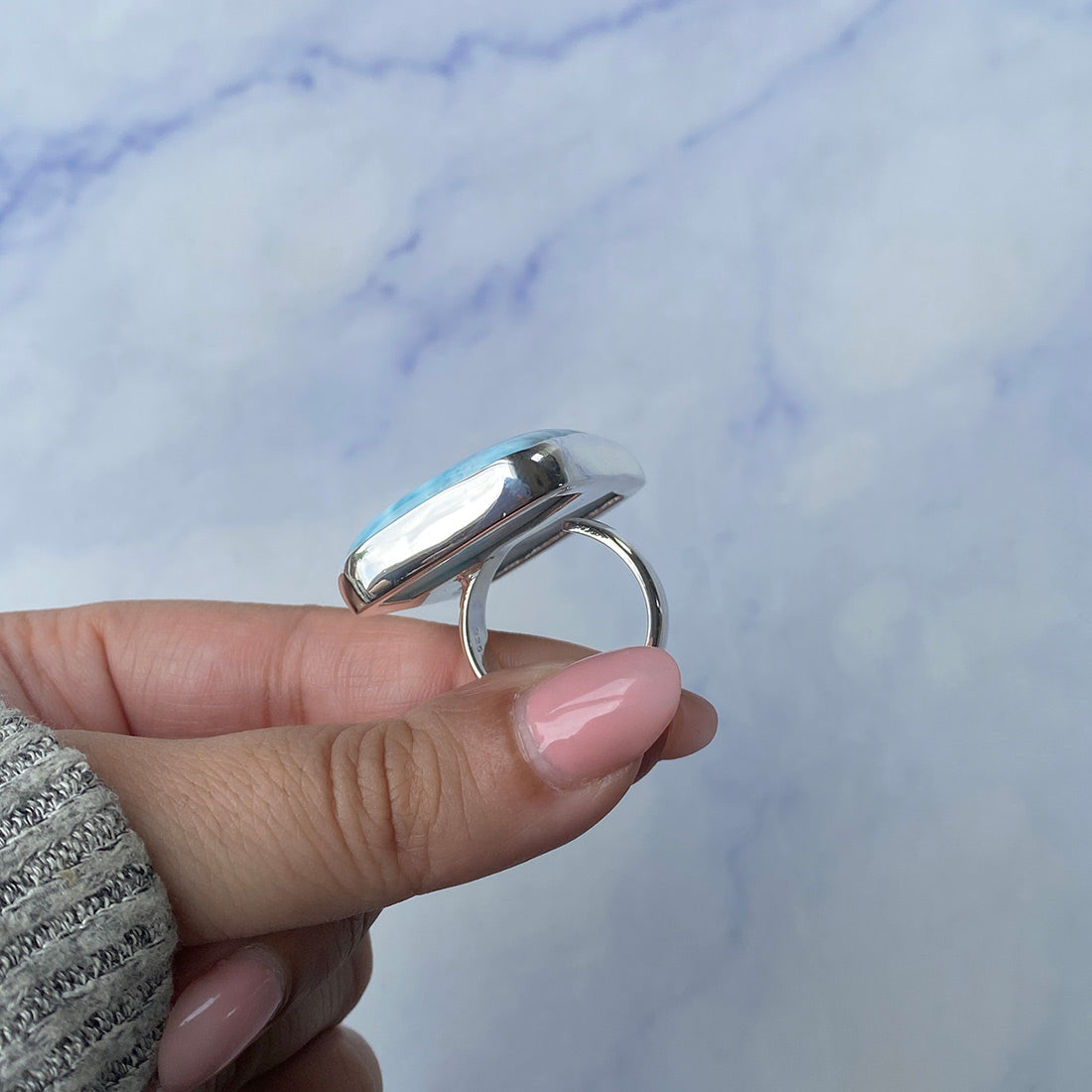 Larimar Adjustable Ring-(LAR-R-876.)