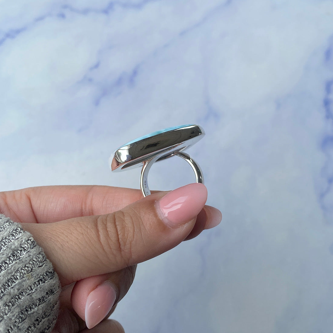 Larimar Adjustable Ring-(LAR-R-877.)