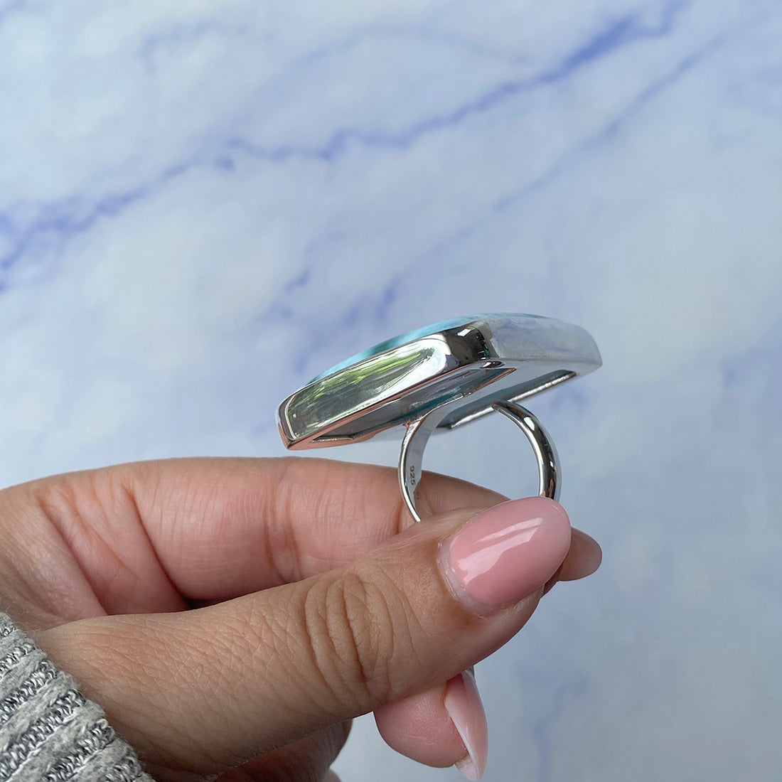 Larimar Adjustable Ring-(LAR-R-880.)