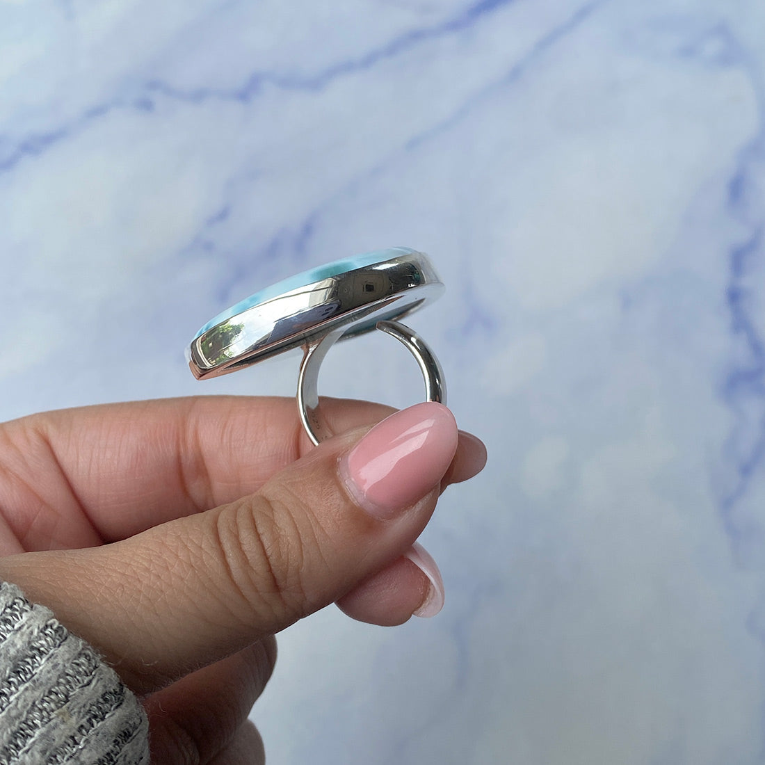 Larimar Adjustable Ring-(LAR-R-882.)