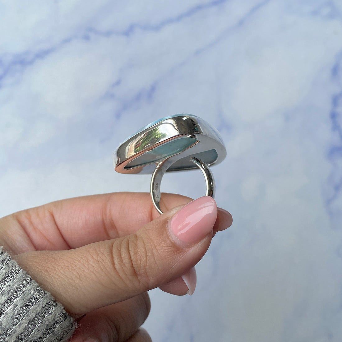 Larimar Adjustable Ring-(LAR-R-883.)