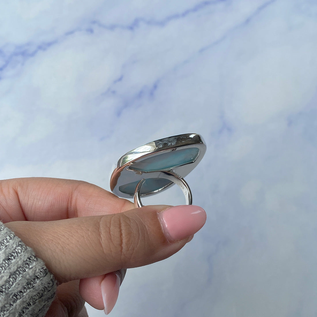 Larimar Adjustable Ring-(LAR-R-884.)