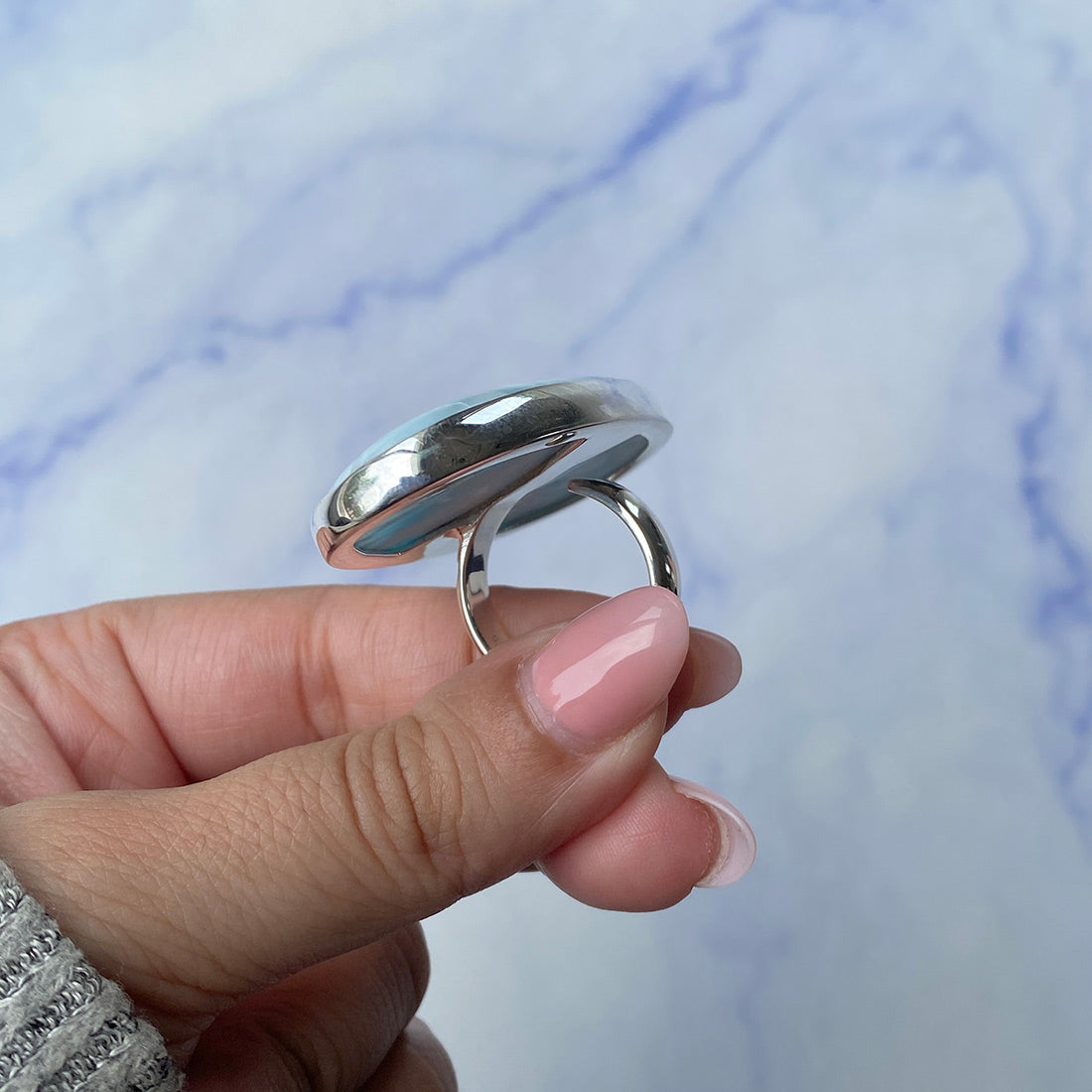 Larimar Adjustable Ring-(LAR-R-886.)