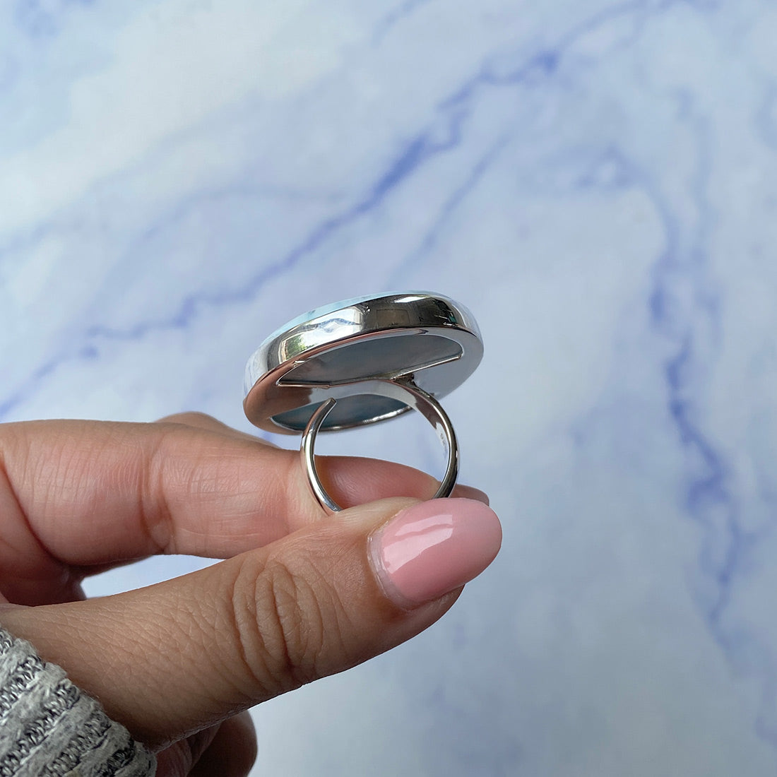 Larimar Adjustable Ring-(LAR-R-887.)